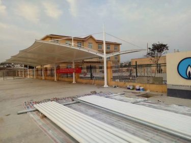 Customized support for Guanmeng membrane structure rain shelter and cable-stayed membrane structure parking shed