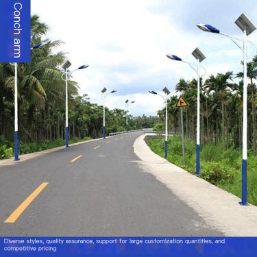 LED street light manufacturer Jindou built-in battery lamp head customized 6-meter highway solar lighting lamp 60-200 watts