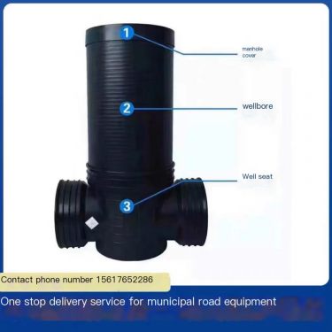 HDPE plastic inspection well three-way and four-way rainwater drainage pipe fittings, wellbore pipe, rainwater and sewage manhol