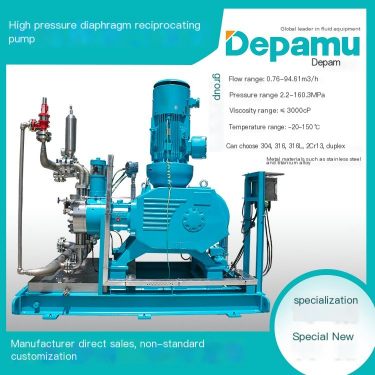 Depam High Pressure Diaphragm Reciprocating Pump Nuclear Power New Energy New Material Explosion proof Motor High Temperature Cu