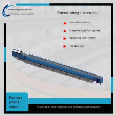Automated Linear Cross Belt Sorting Machine Ultra High Speed Recirculation Application Express Package Material Conveyor Line