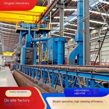 Dingjian through shot blasting machine steel can be customized according to the size of the workpiece through rust removal machi