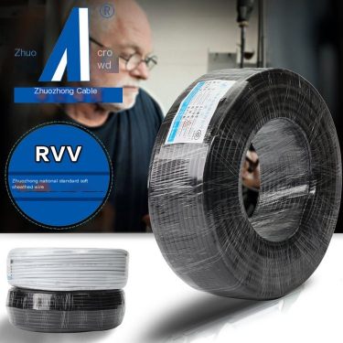 Zhuozhong National Standard Flexible Sheath Wire RVV 2 * 6 Square Plastic Copper Wire/Cloth Wire/Power Wire
