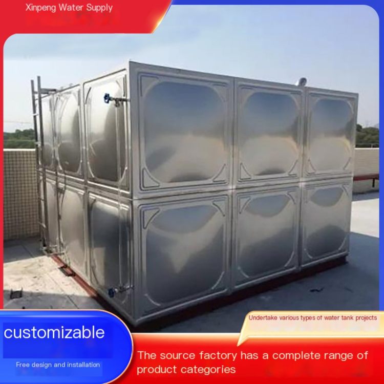 Roof mounted constant temperature stainless steel insulated water tank, fire and domestic pressure boosting and stabilizing tank