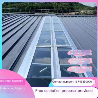 Yunding Ventilation TC6B-3530 Type One line Electric Fire Exhaust Skylight with Good Lighting and High Safety