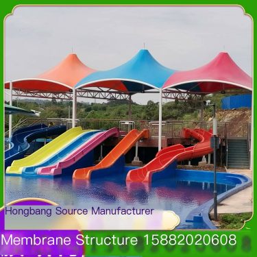 Beautiful Appearance of Landscape Membrane Structure, Square Park Landscape Shed Design, Tensioning Membrane Manufacturer Hongba