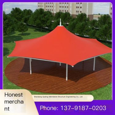 Membrane structure carport community electric carport with high support for customized corrosion and impact resistance