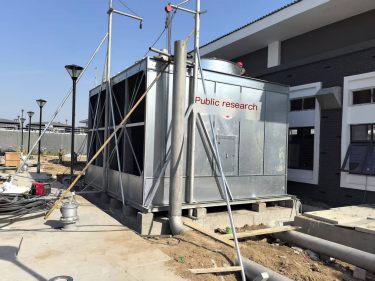 Our square cross flow all steel cooling tower is made of low-noise and environmentally friendly materials for easy maintenance