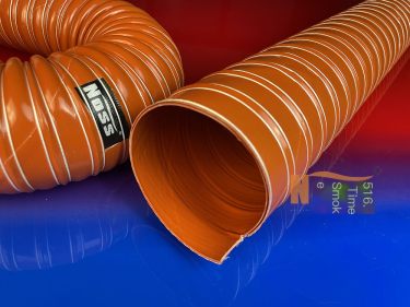 Red high-temperature resistant fire-resistant telescopic hose, high-temperature flame-retardant ventilation pipe, oil resistant,