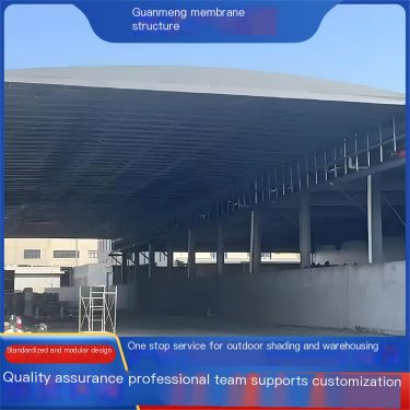 Outdoor retractable sliding canopy garage canopy, thickened PVC fabric rainproof mobile canopy