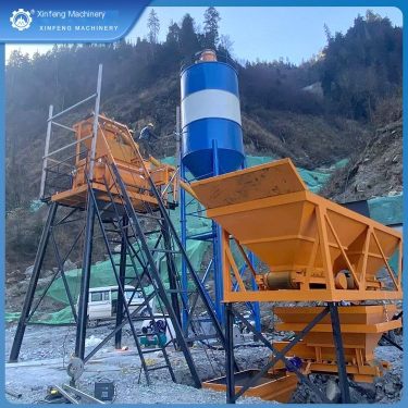 New Feng Construction Machinery Small Engineering Concrete Mixing Plant Equipment HZS35 High Efficiency and Stability