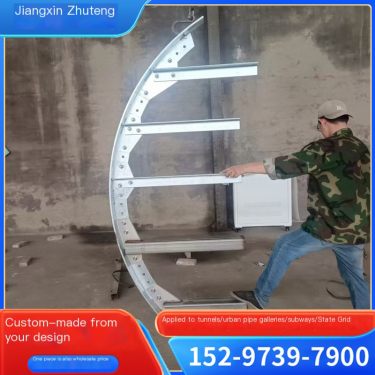 Customized assembly and processing of finished pipe gallery angle steel brackets for adjustable cable support construction proje