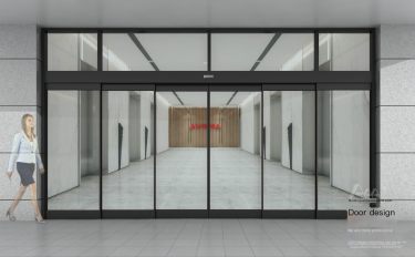Jusenbang Electric Induction Glass Door Professional Customization Inventory Adequate Free Door Design Measuring Scale