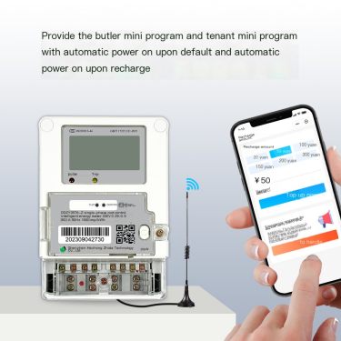 Apartment wireless smart meter 4G communication remote meter reading data remote transmission with prepaid tiered electricity pr