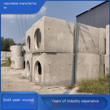 Circular prefabricated cement inspection well and drainage tee well for community sewage pipeline well