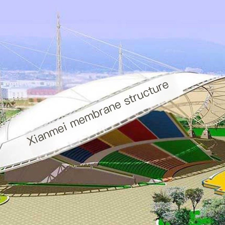 Yamei Professional Undertaking Membrane Structure Football Stadium Stand Protection Excellent Round