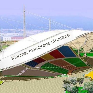 Yamei Professional Undertaking Membrane Structure Football Stadium Stand Protection Excellent Round