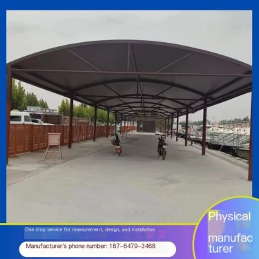 Membrane structure parking shed, electric vehicle shed, anti-corrosion and wear-resistant on-site measurement and installation c