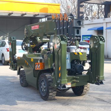 Dual purpose crawler spider crane for oil and electricity, low space narrow general purpose crane, small movable crawler crane
