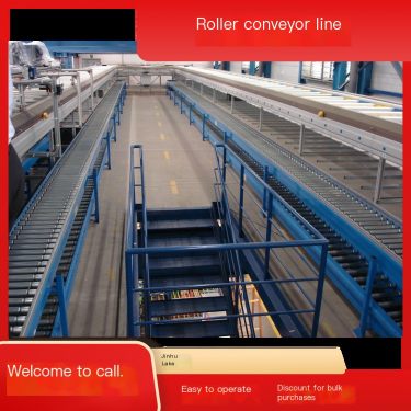 Smooth operation of roller conveyor line in workshop, efficient automation logistics transformation in workshop