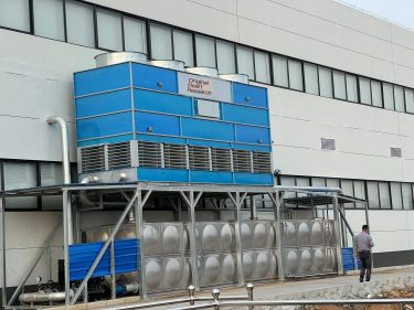 Customized size of sterilization kettle supporting cooling tower, high-temperature closed cooling water tower, square counter cu