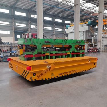 Boyu 40 ton electric flat bed truck mold transfer electric flatbed truck KPX-40T trackless remote control platform truck