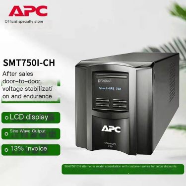 APC Online Interactive UPS Power SMT750I-CH Home Backup 750VA/500W Can Bring Two Computers