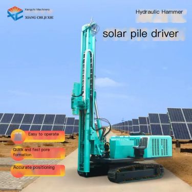 Solar Hydraulic Photovoltaic Pile Driver Crawler Down the Hole Drilling Machine Building Foundation Spiral Drilling Machine