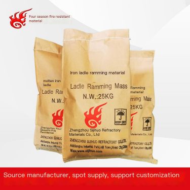 Iron ladle ramming material is suitable for ramming the overall inner lining of iron ladle with good thermal shock resistance
