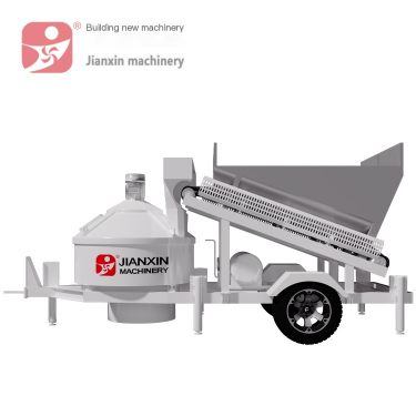 Basic free mobile mixing station small mobile vertical shaft mixer equipment