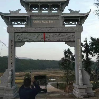 Stone memorial archway Stone Carving Factory, Wumen Stone Gate Building, Good Weather Resistance, Applicable to Linhong at the E