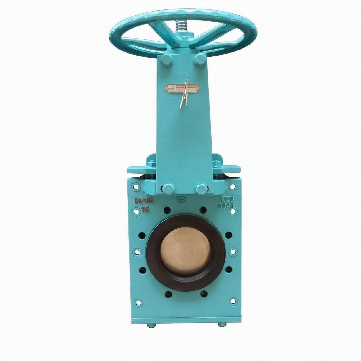DMZ73X-16P Manual Cast Steel Knife Gate Valve Flanged Hard Seal DN100 DN350
