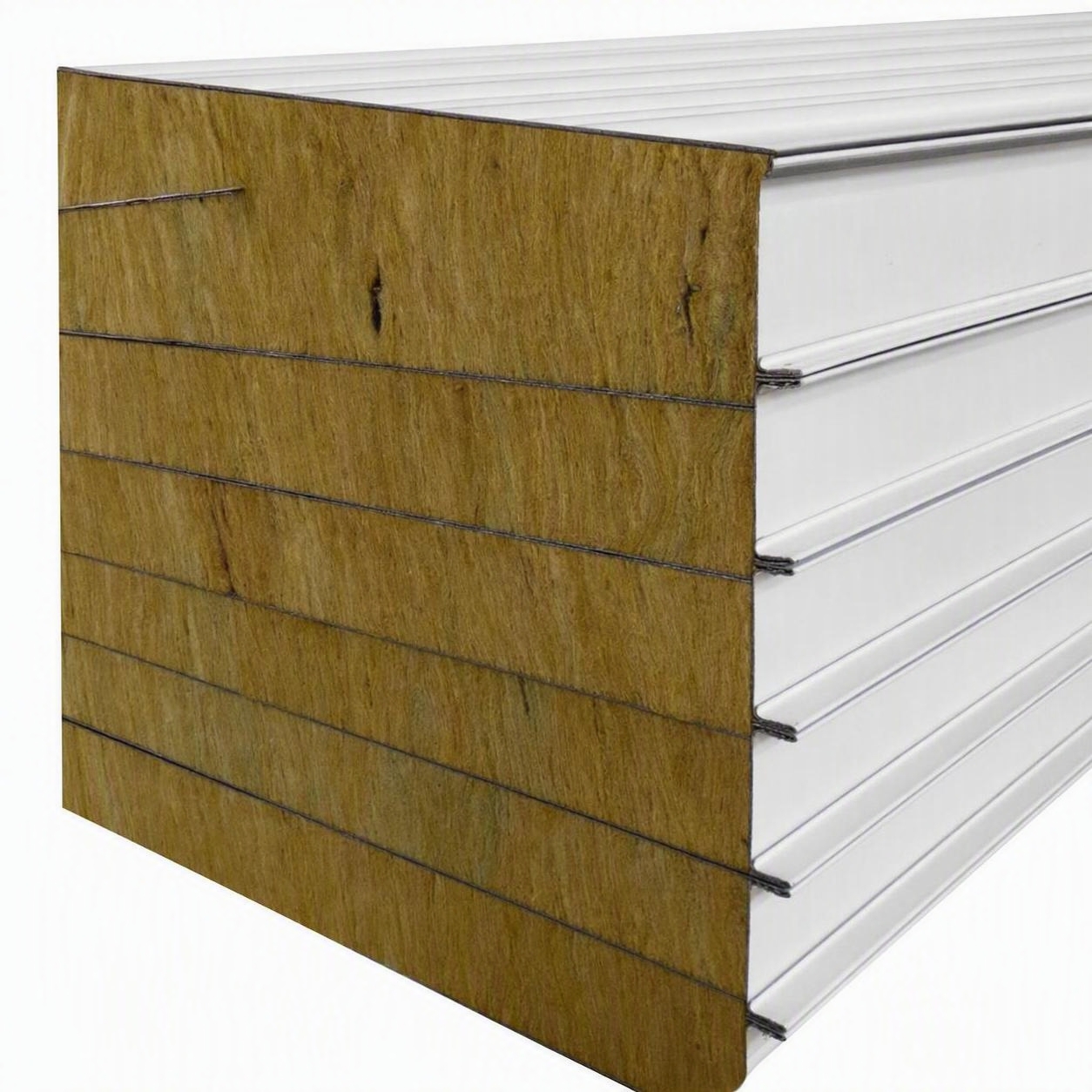 Color Steel Rock Wool Sandwich Panel Cleanroom Panel Fireproof Insulated Factory Supply