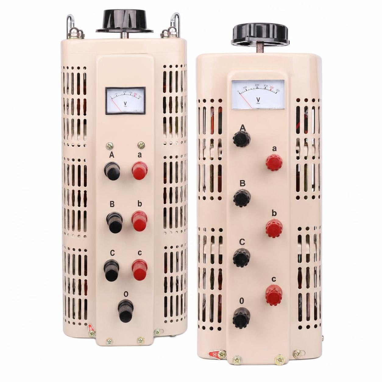 Min'en Three-Phase AC Contact Voltage Regulator 60KVA High-Power Voltage Output Meter